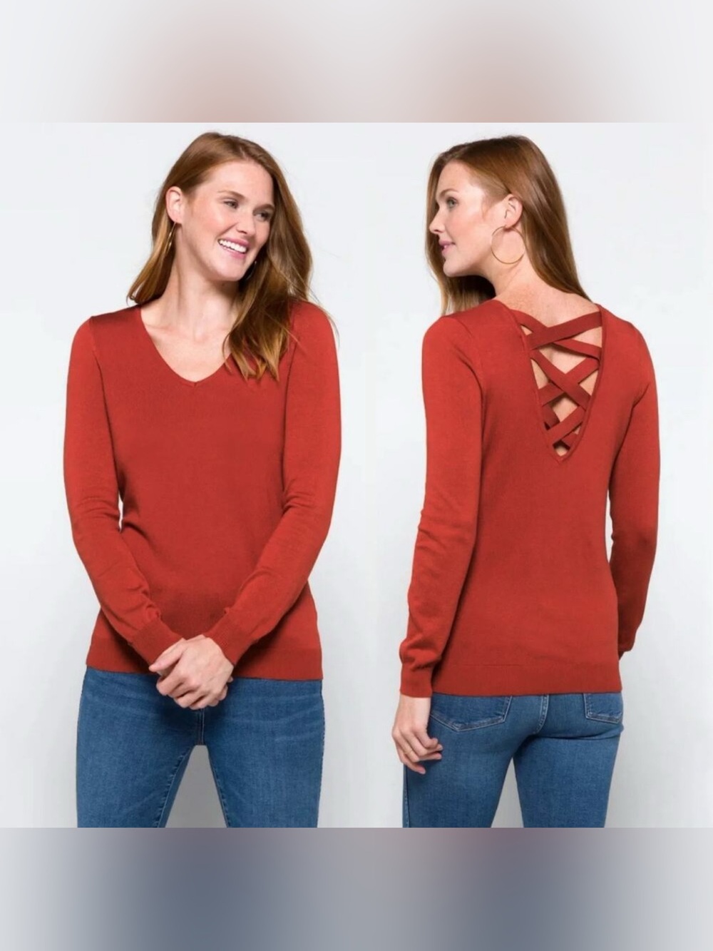 Stitch Fix l Love Ellie Mia Back Detail Sweater, L